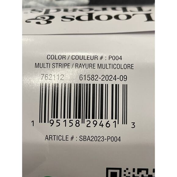 2 Skeins Loops & Threads Skinny Chenille Yarn 472 yds 7.76 oz P004 Multi Stripe - Picture 4 of 4